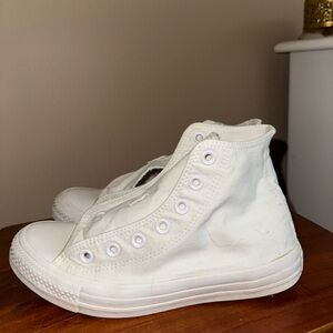 LAST CHANCE! Converse White High-Top Sneakers All White!